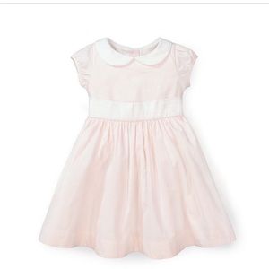 Hope & Henry Baby Seersucker Peter Pan Collar Dress Light Pink